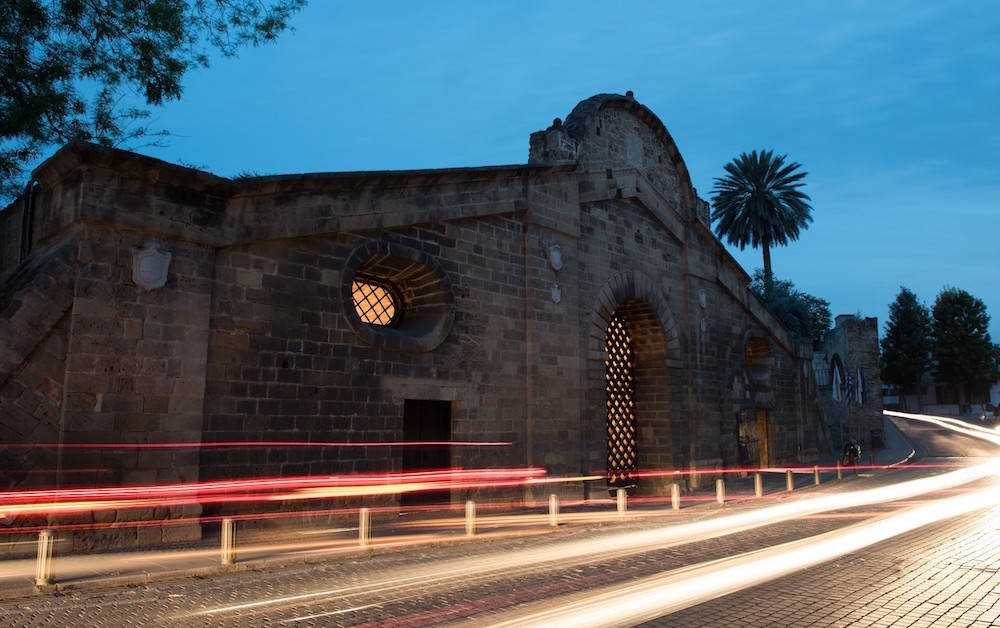 Nicosia, Famagusta gate by night